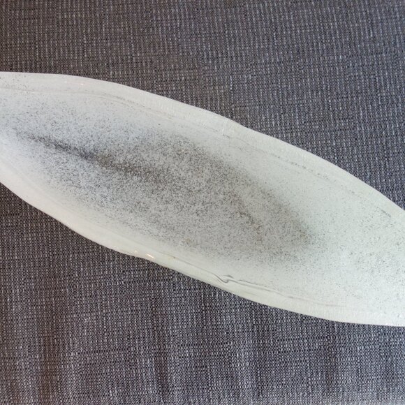 Vtg IWATA Tokyo Japan Clear Bubble Oblong Boat Shape Bowl – 18” - Picture 3 of 7